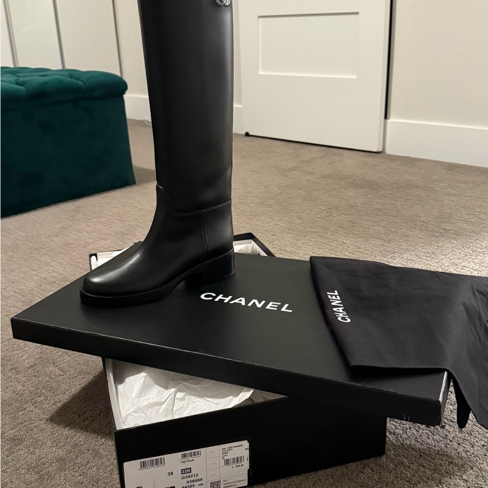 Chanel Black High Boots